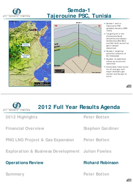 2012 FULL YEAR RESULTS – Oil Search Limited – slide 21