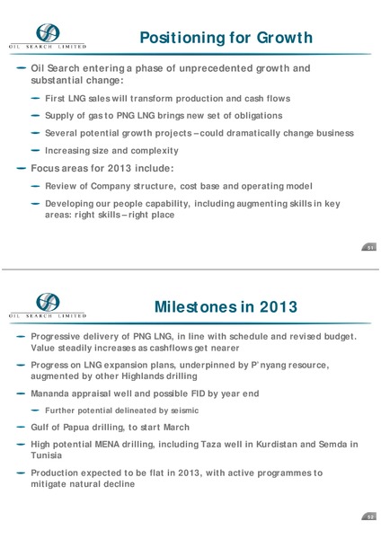 2012 FULL YEAR RESULTS – Oil Search Limited – slide 26