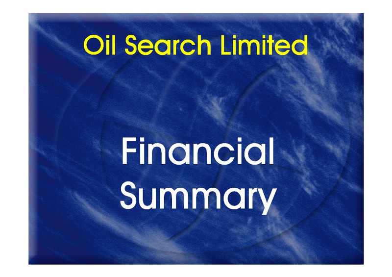 2001 RESULTS – Oil Search Limited – slide 11