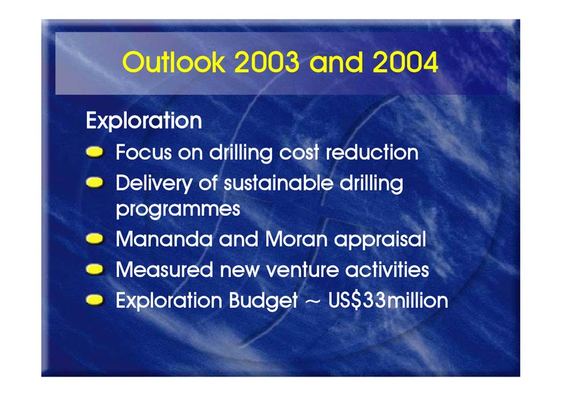SUMMARY OF 2003 PRODUCTION & DEVELOPMENT – Oil Search Limited – slide 41