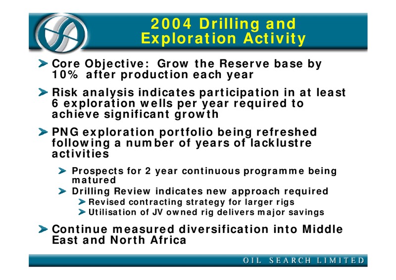 MARCH 2004 INVESTOR PRESENTATION – Oil Search Limited – slide 27