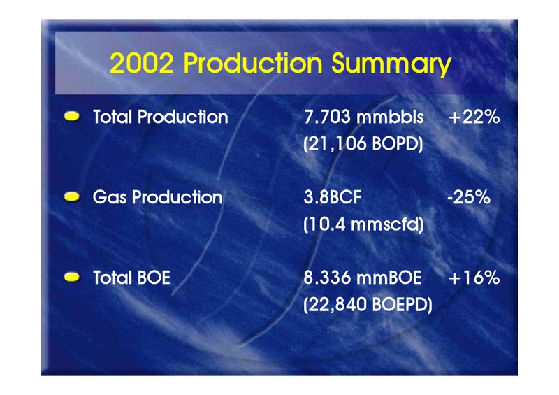 MARCH 2002 INVESTOR PRESENTATION – Oil Search Limited – slide 24
