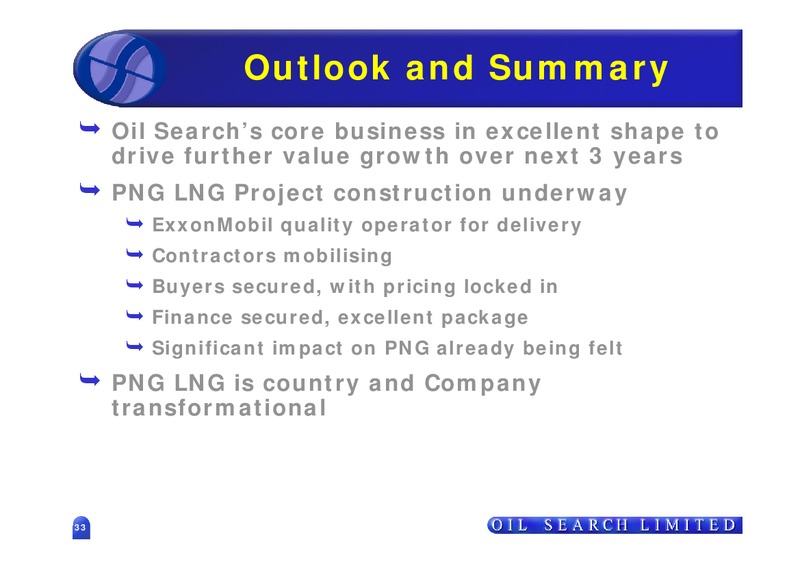MARCH 2010  US INVESTOR PRESENTATION – Oil Search Limited – slide 32