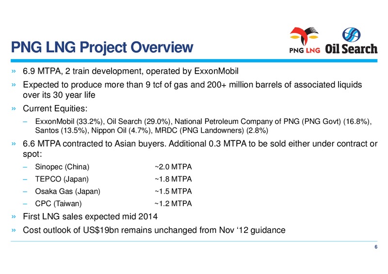 GOLDMAN SACHS AUSTRALASIAN INVESTMENT FORUM – Oil Search Limited – slide 6