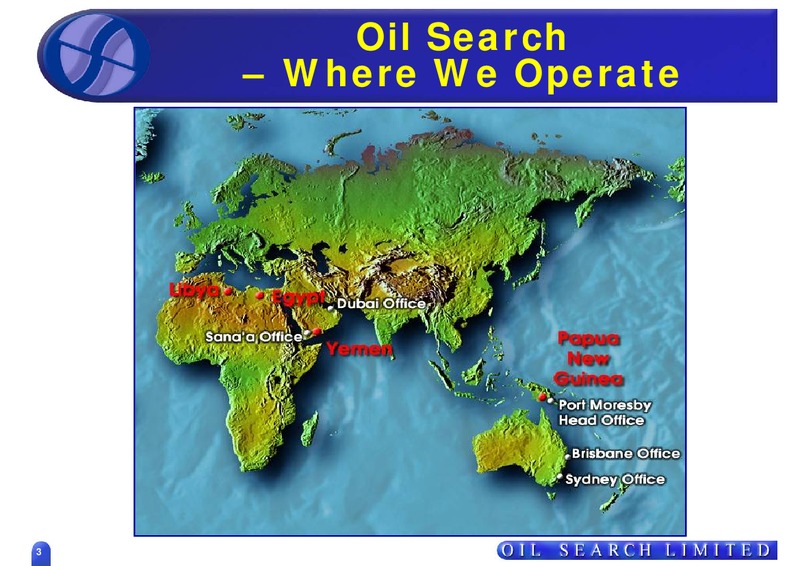MACQUARIE CONFERENCE – Oil Search Limited – slide 3
