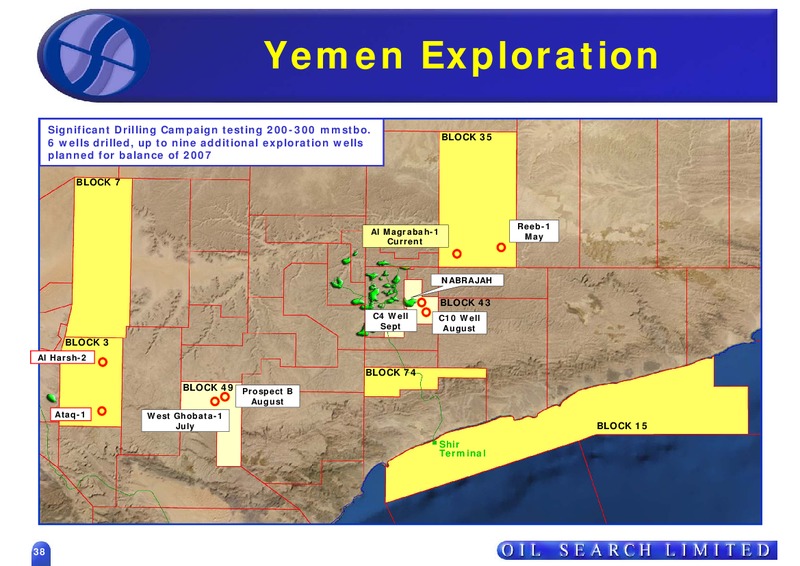 MAY 2007 ASIAN ROADSHOW – Oil Search Limited – slide 38