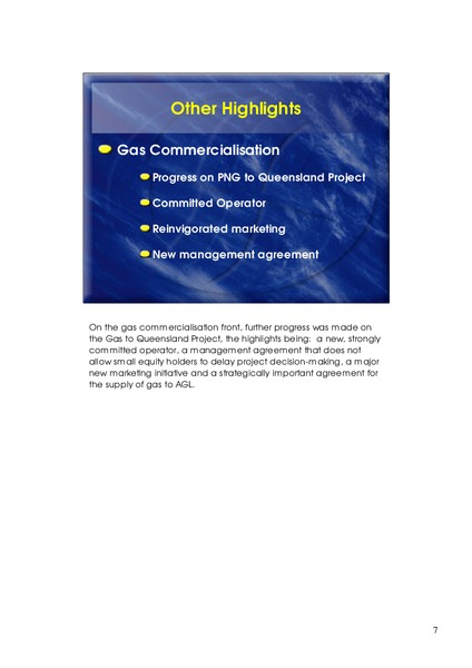 ANNUAL GENERAL MEETING – Oil Search Limited – slide 7