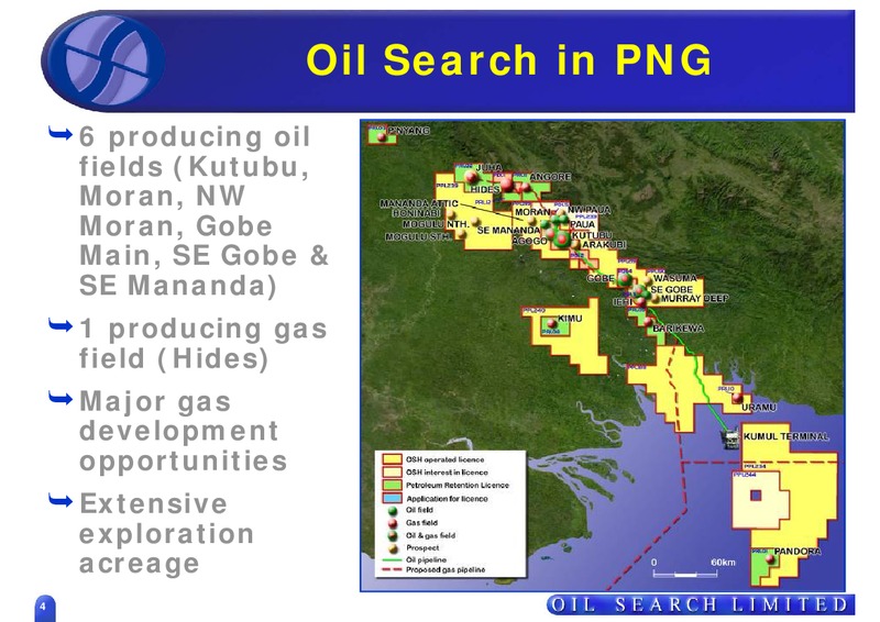 EUROPEAN ROAD SHOW – Oil Search Limited – slide 4