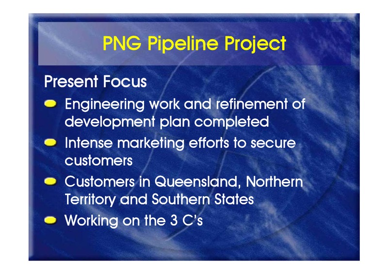 JUNE 2003 INVESTOR PRESENTATION – Oil Search Limited – slide 33