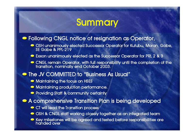 MID YEAR PERFORMANCE UPDATE – Oil Search Limited – slide 18