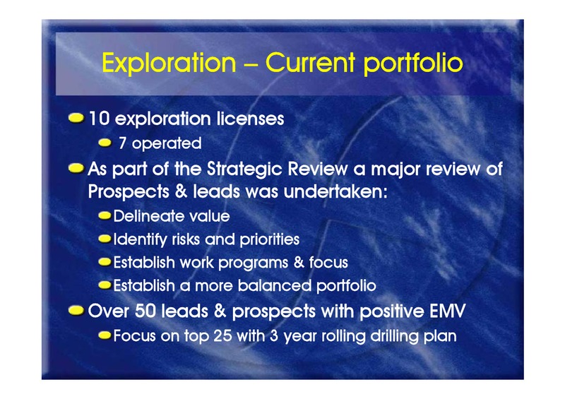MID YEAR PERFORMANCE UPDATE – Oil Search Limited – slide 43