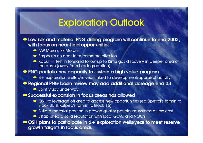 MID YEAR PERFORMANCE UPDATE – Oil Search Limited – slide 59