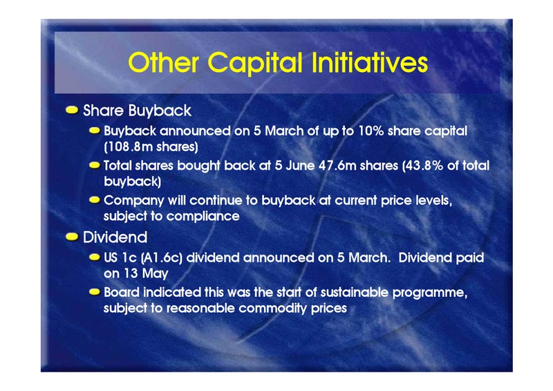 MID YEAR PERFORMANCE UPDATE – Oil Search Limited – slide 75