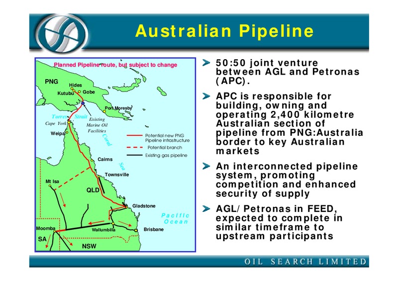 CSFB GLOBAL OIL AND GAS CONFERENCE – Oil Search Limited – slide 25