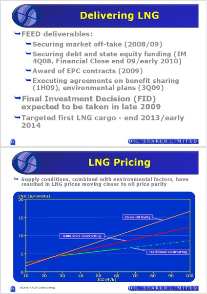 GAS COMMERCIALISATION TRANSFORMING OIL SEARCH – Oil Search Limited – slide 7