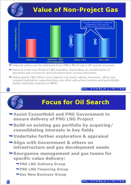 GAS COMMERCIALISATION TRANSFORMING OIL SEARCH – Oil Search Limited – slide 13