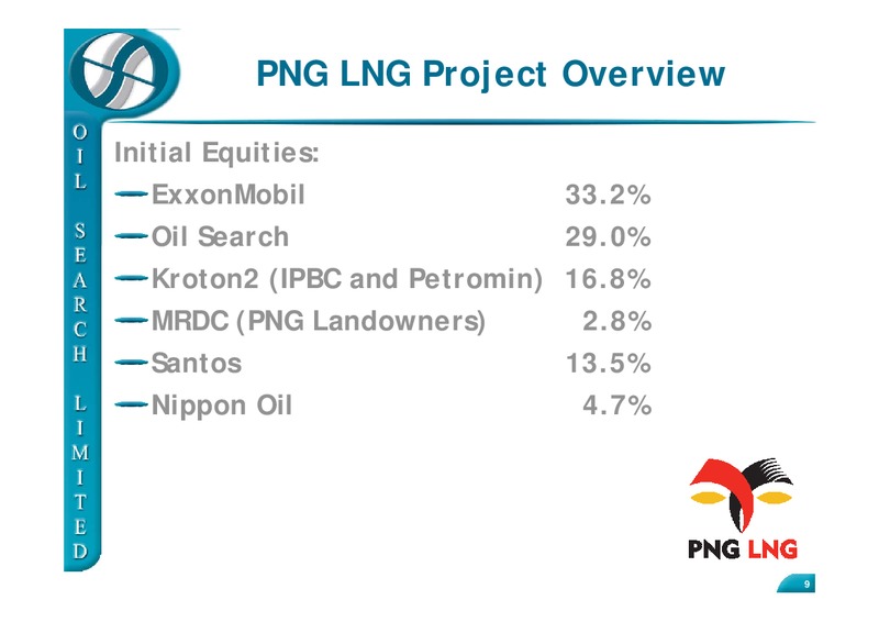 UK ROADSHOW – Oil Search Limited – slide 9