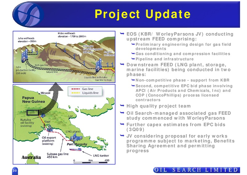 2008 HALF YEAR RESULTS – Oil Search Limited – slide 30