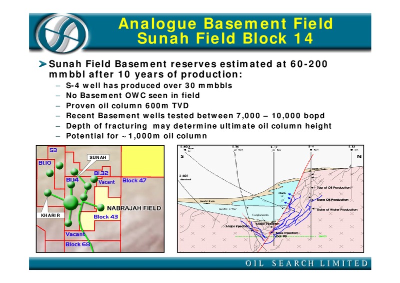 August 2005 Investor Presentation – Oil Search Limited – slide 14