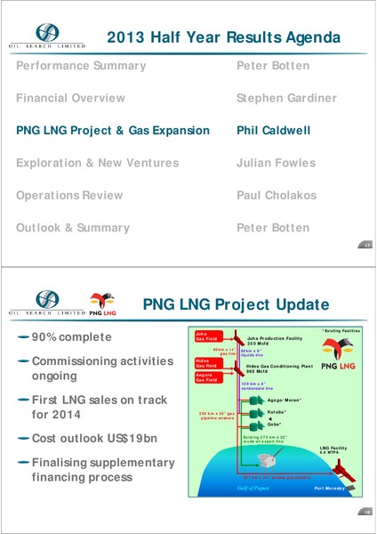 2013 HALF YEAR EARNINGS CALL – Oil Search Limited – slide 8