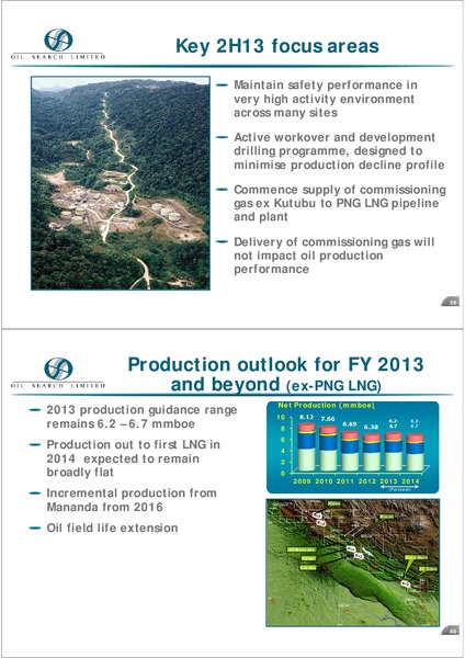2013 HALF YEAR EARNINGS CALL – Oil Search Limited – slide 19