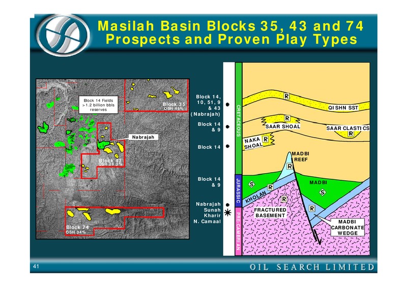 2005 HALF YEAR EARNINGS CALL – Oil Search Limited – slide 41