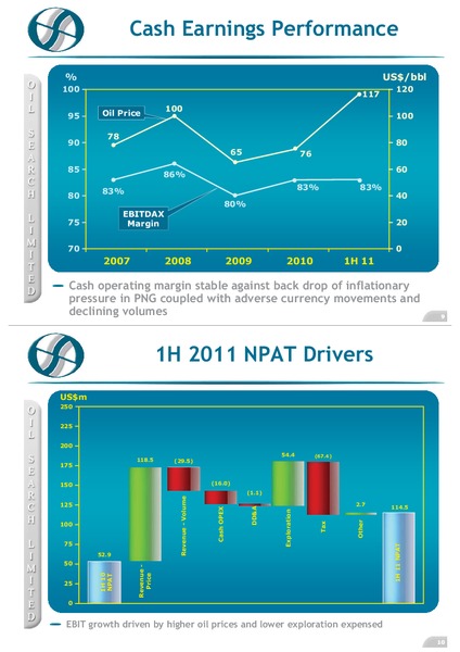 2011 FIRST HALF RESULTS – Oil Search Limited – slide 5