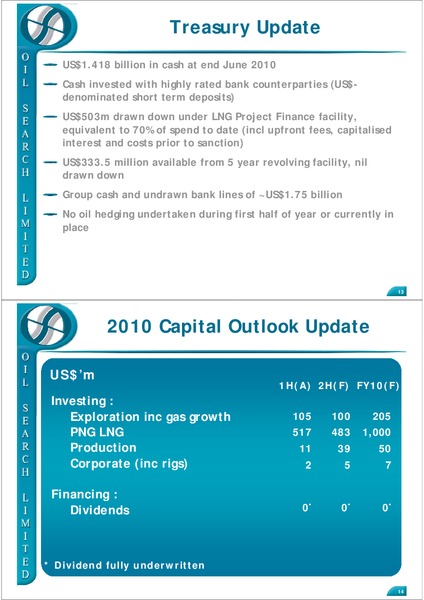 2010 HALF YEAR RESULTS – Oil Search Limited – slide 7