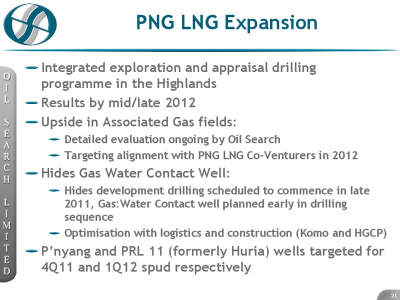 BAML AUSTRALIAN INVESTMENT CONFERENCE – Oil Search Limited – slide 21