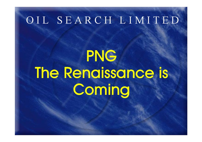 SEPTEMBER 2003 CORPORATE PRESENTATION – Oil Search Limited – slide 1