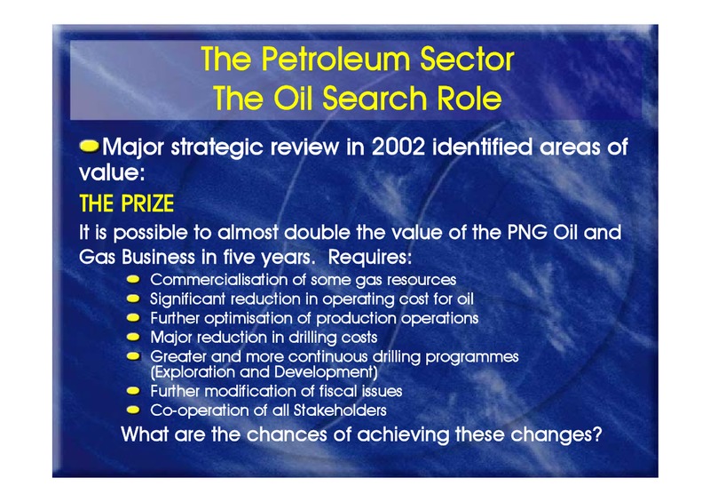 SEPTEMBER 2003 CORPORATE PRESENTATION – Oil Search Limited – slide 6