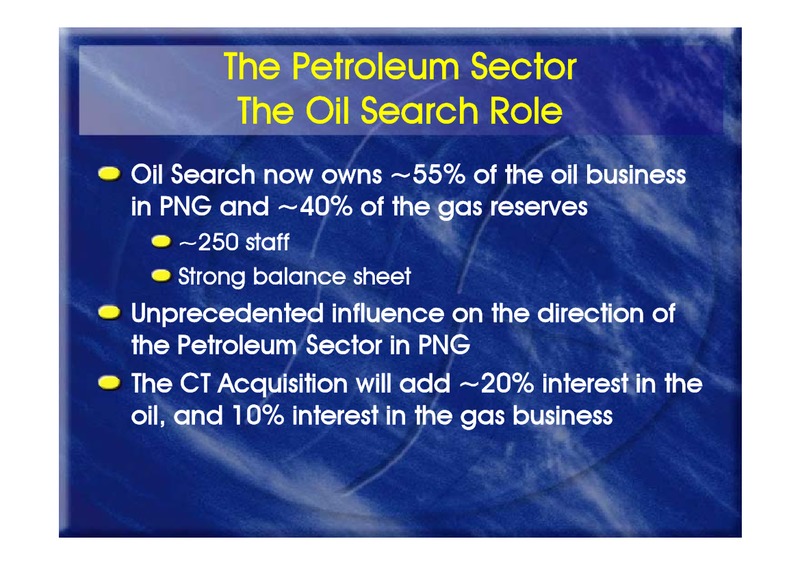 SEPTEMBER 2003 CORPORATE PRESENTATION – Oil Search Limited – slide 8