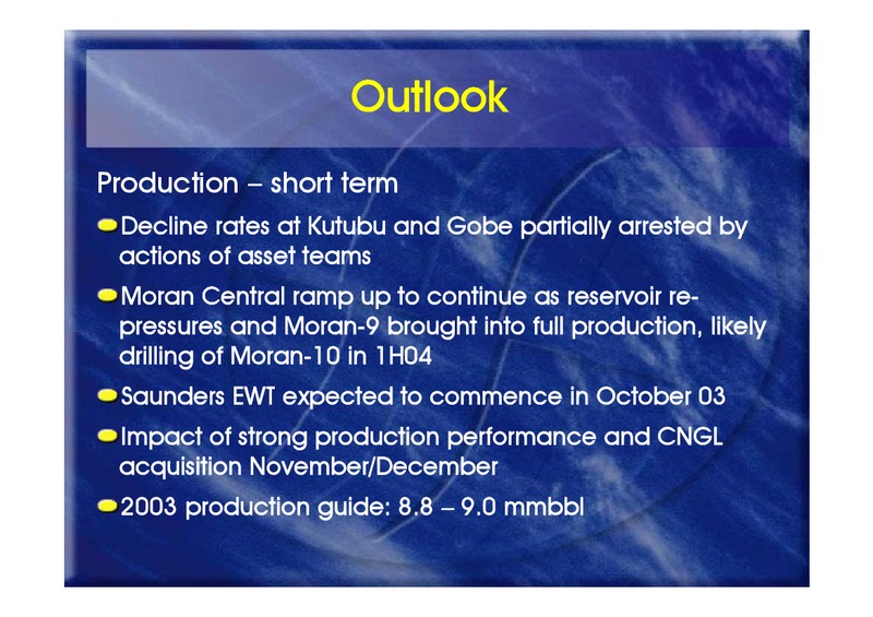 SEPTEMBER 2003 CORPORATE PRESENTATION – Oil Search Limited – slide 25