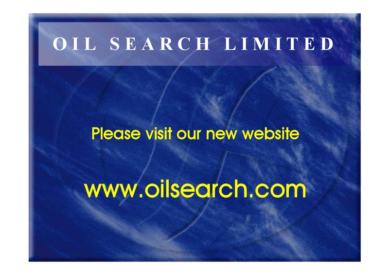 SEPTEMBER 2003 CORPORATE PRESENTATION – Oil Search Limited – slide 31