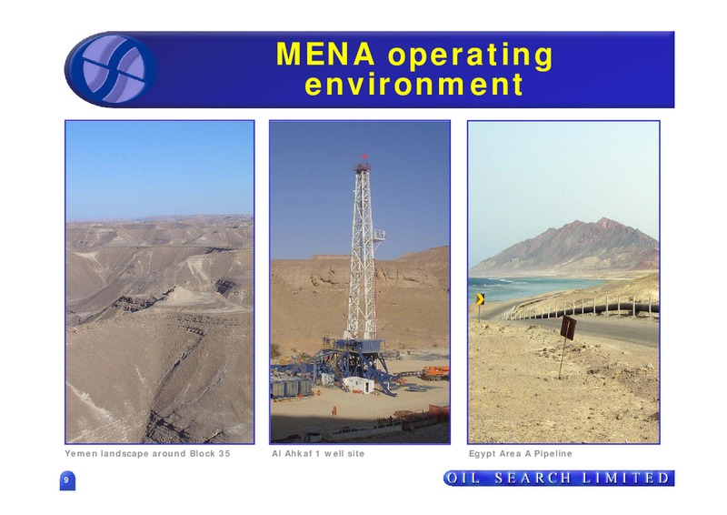 SEPTEMBER 2006 US ROADSHOW – Oil Search Limited – slide 9