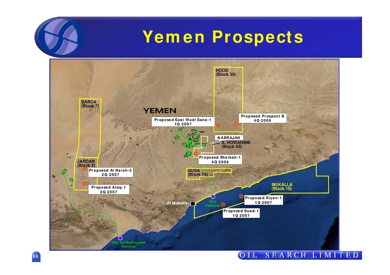 SEPTEMBER 2006 US ROADSHOW – Oil Search Limited – slide 50