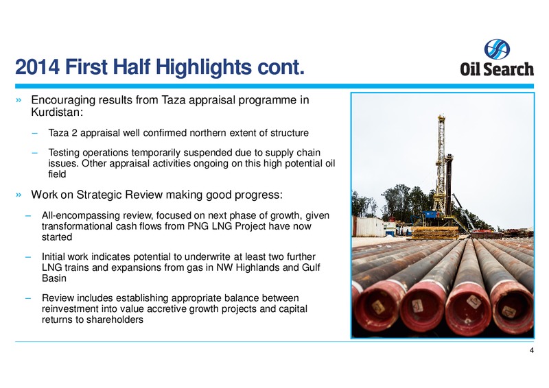 21ST CLSA INVESTOR FORUM – Oil Search Limited – slide 4