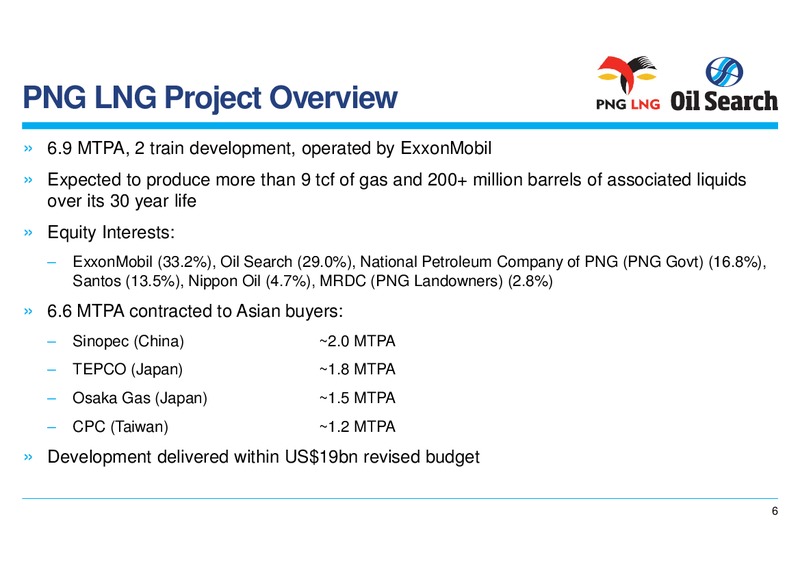 21ST CLSA INVESTOR FORUM – Oil Search Limited – slide 6