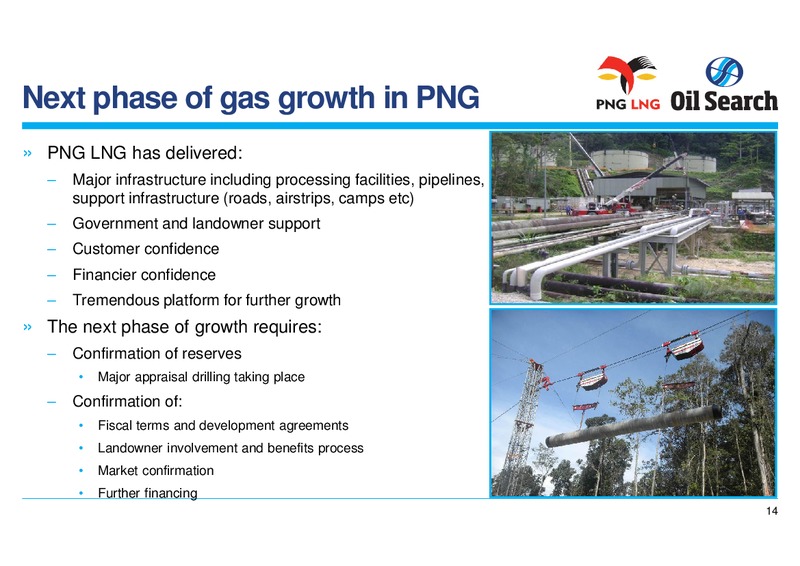 21ST CLSA INVESTOR FORUM – Oil Search Limited – slide 14