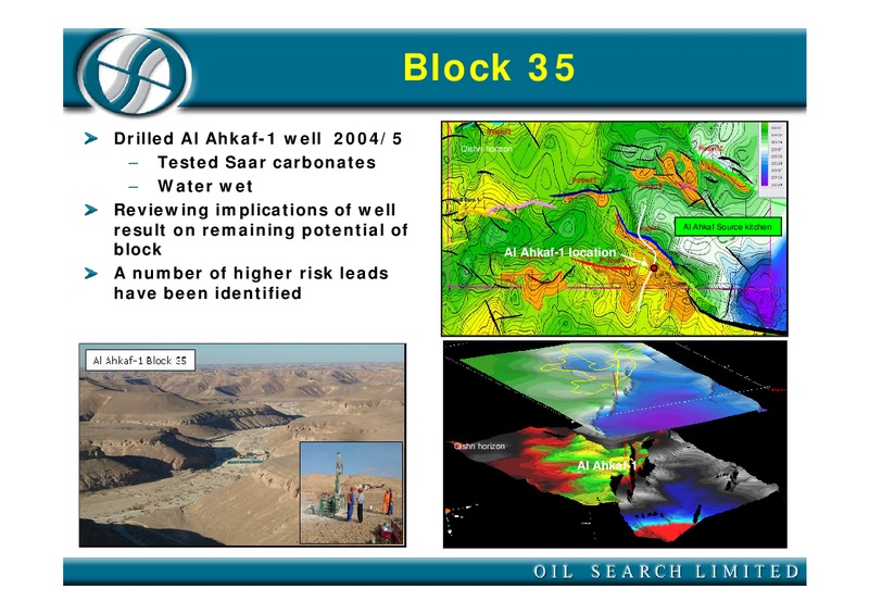 SEPTEMBER 2005 CORPORATE PRESENTATION – Oil Search Limited – slide 21