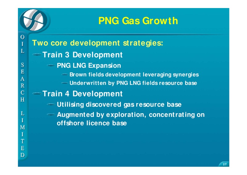 UBS GLOBAL OIL AND GAS CONFERENCE – Oil Search Limited – slide 27