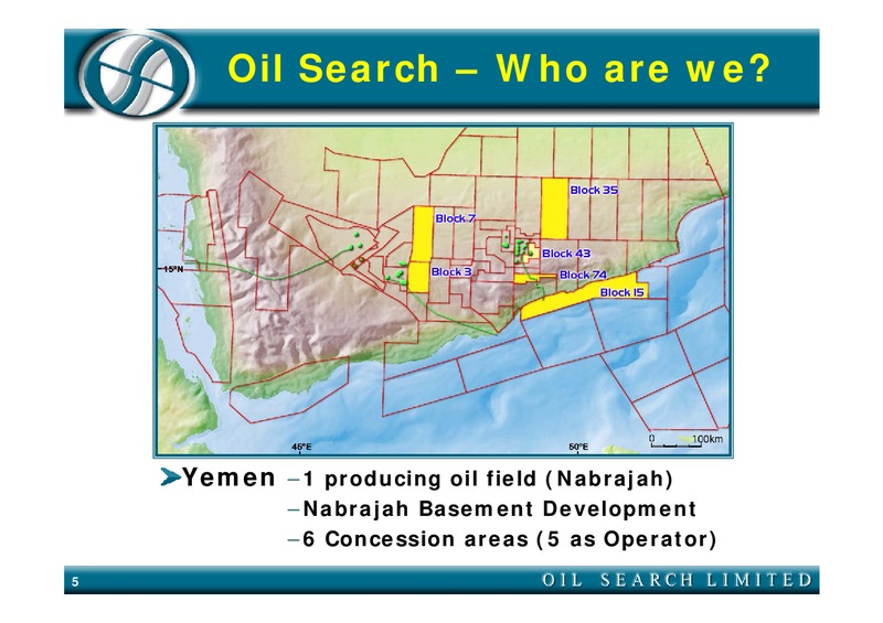 MERRILL LYNCH NEW YORK CONFERENCE – Oil Search Limited – slide 5