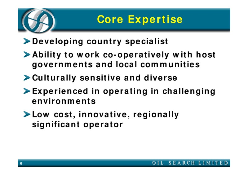 MERRILL LYNCH NEW YORK CONFERENCE – Oil Search Limited – slide 6