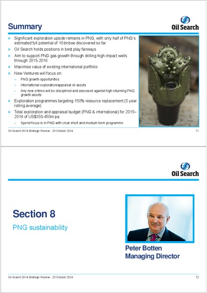 2014 STRATEGIC REVIEW INVESTOR SEMINAR – Oil Search Limited – slide 36