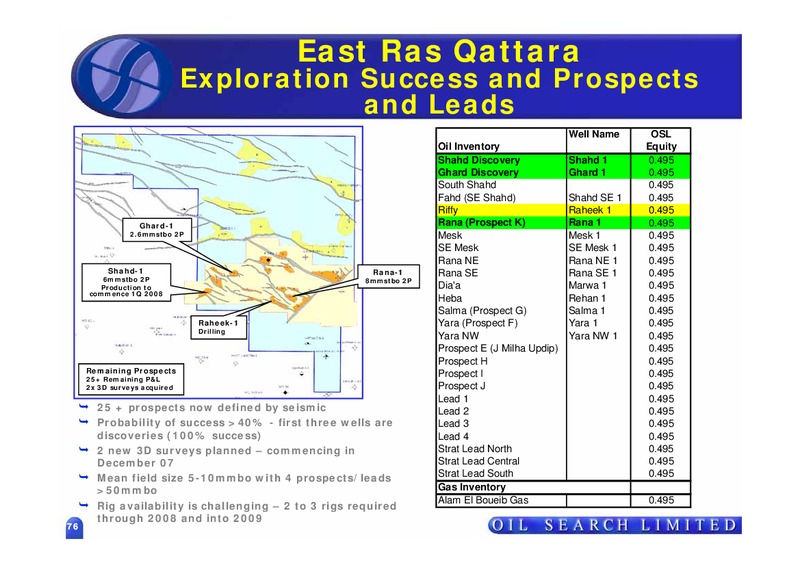 OIL SEARCH MENA – Oil Search Limited – slide 14