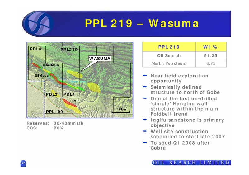 PNG OIL OPERATIONS – Oil Search Limited – slide 25