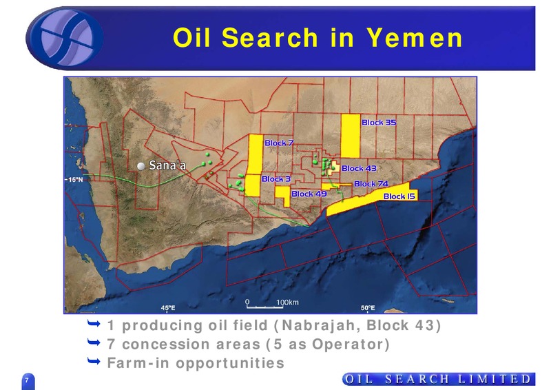 INVESTOR FIELD TRIP – Oil Search Limited – slide 7