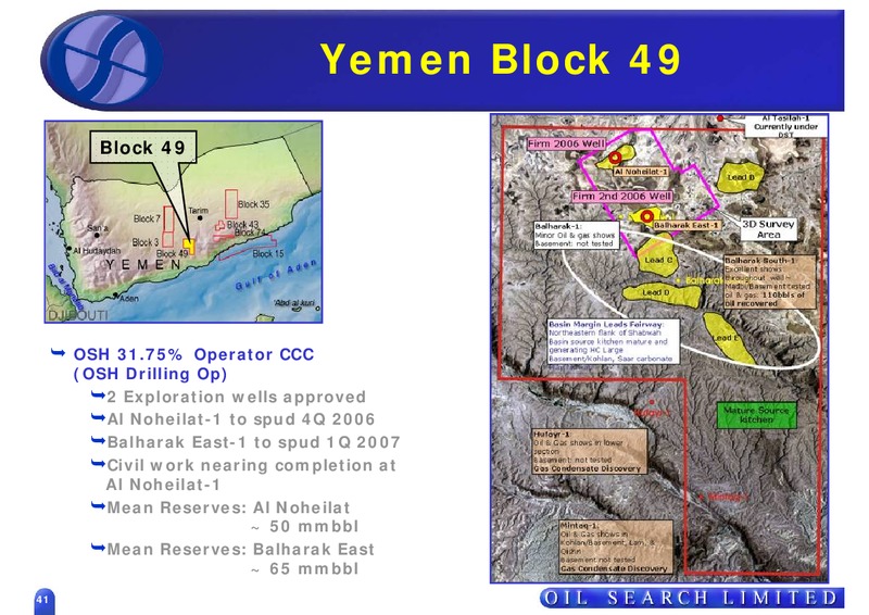 MIDDLE EAST NORTH AFRICA – Oil Search Limited – slide 10