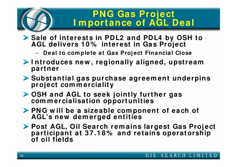 FIELD TRIP – Oil Search Limited – slide 26