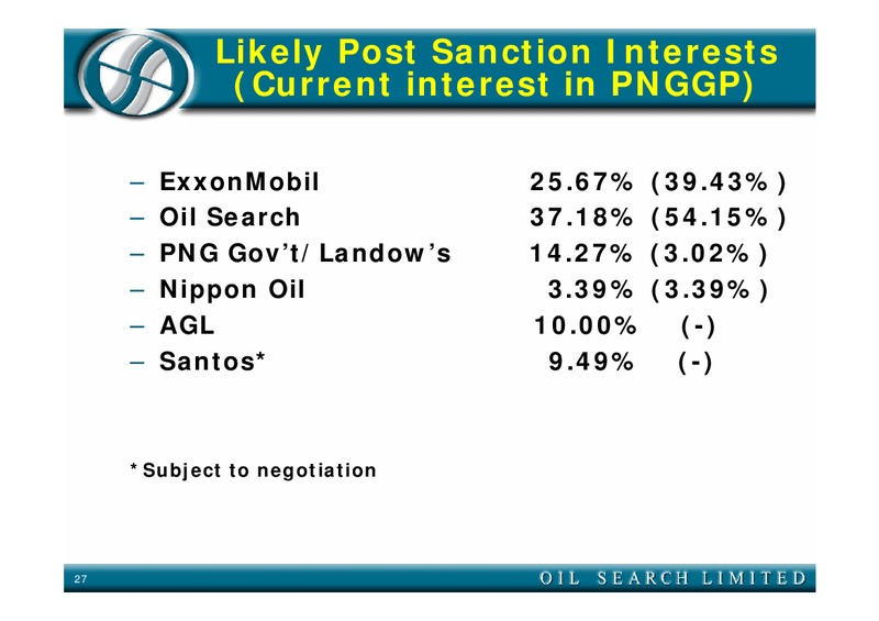 FIELD TRIP – Oil Search Limited – slide 27